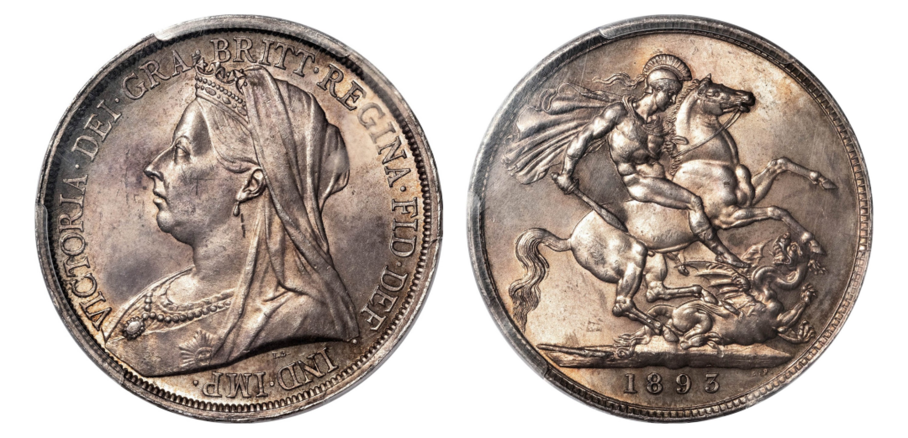 2022宜和秋拍机制币专场 1893年英国马剑银币|PCGS MS63+|编号86037956|S-3937