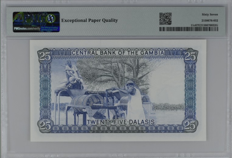 收藏联盟Quantum Auction 第212期拍卖  冈比亚1987-90年25达拉斯 PMG67 冠军分 打谷