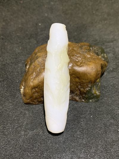 天然马达加斯加精品高玉化海洋玉髓随型风化大桶珠一颗！ - 天然马达加斯加精品高玉化海洋玉髓随型风化大桶珠一颗！