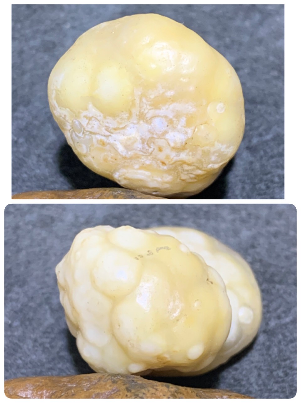 精美戈壁冰透高玉化鱼籽纹筋脉石原石一颗
