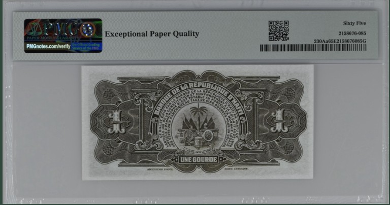 收藏联盟Quantum Auction 第212期拍卖  海蒂1980-82年古德 PMG65 首发AA冠 Tyvek技术-塑料钞前身