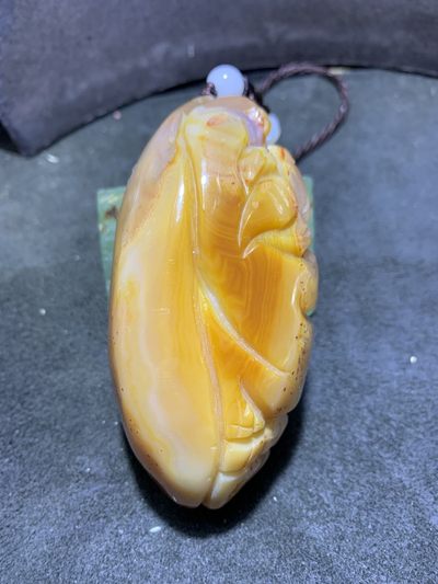重器天然马达加斯加冰透高玉化朱砂点玛瑙镂空雕刻招财貔貅把件一个， - 重器天然马达加斯加冰透高玉化朱砂点玛瑙镂空雕刻招财貔貅把件一个，