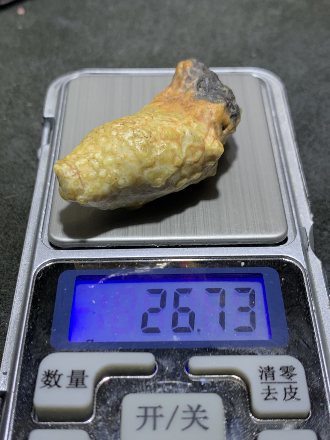 精美阿拉善高玉化地表鱼籽纹筋脉石原石一颗，