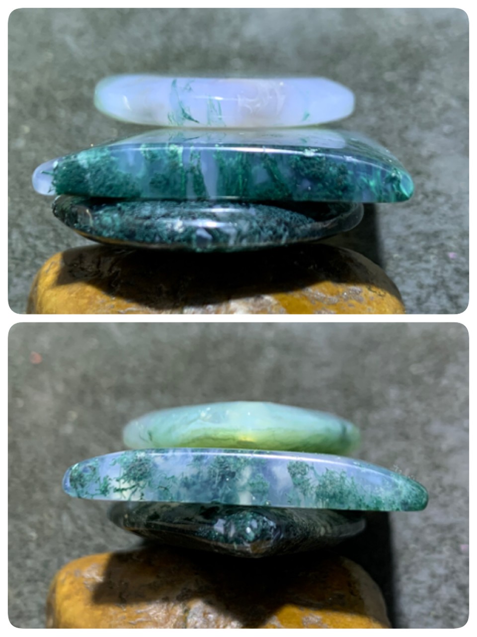 水草玛瑙通货牌子三块