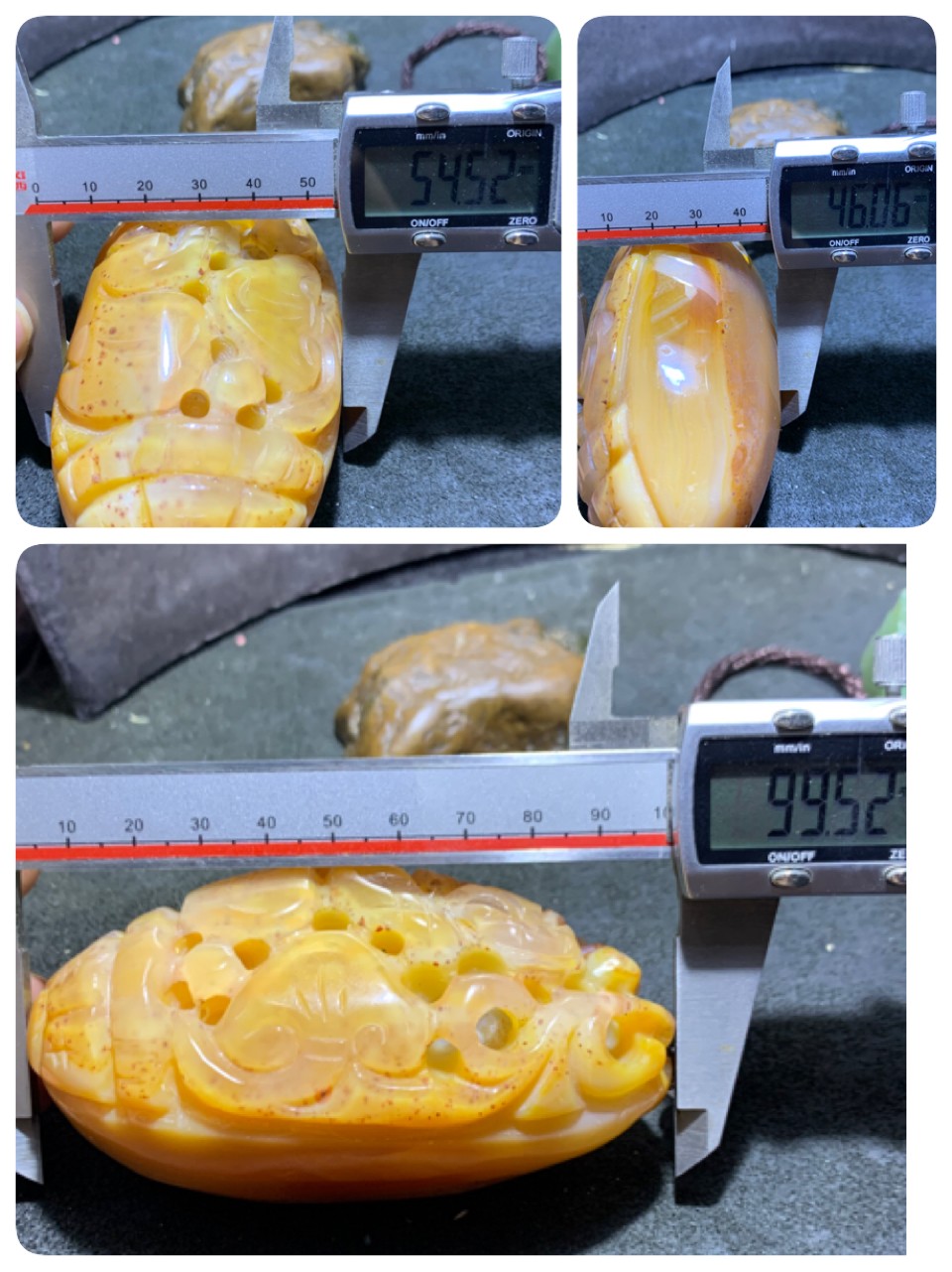 重器天然马达加斯加冰透高玉化朱砂点玛瑙镂空雕刻招财貔貅把件一个，