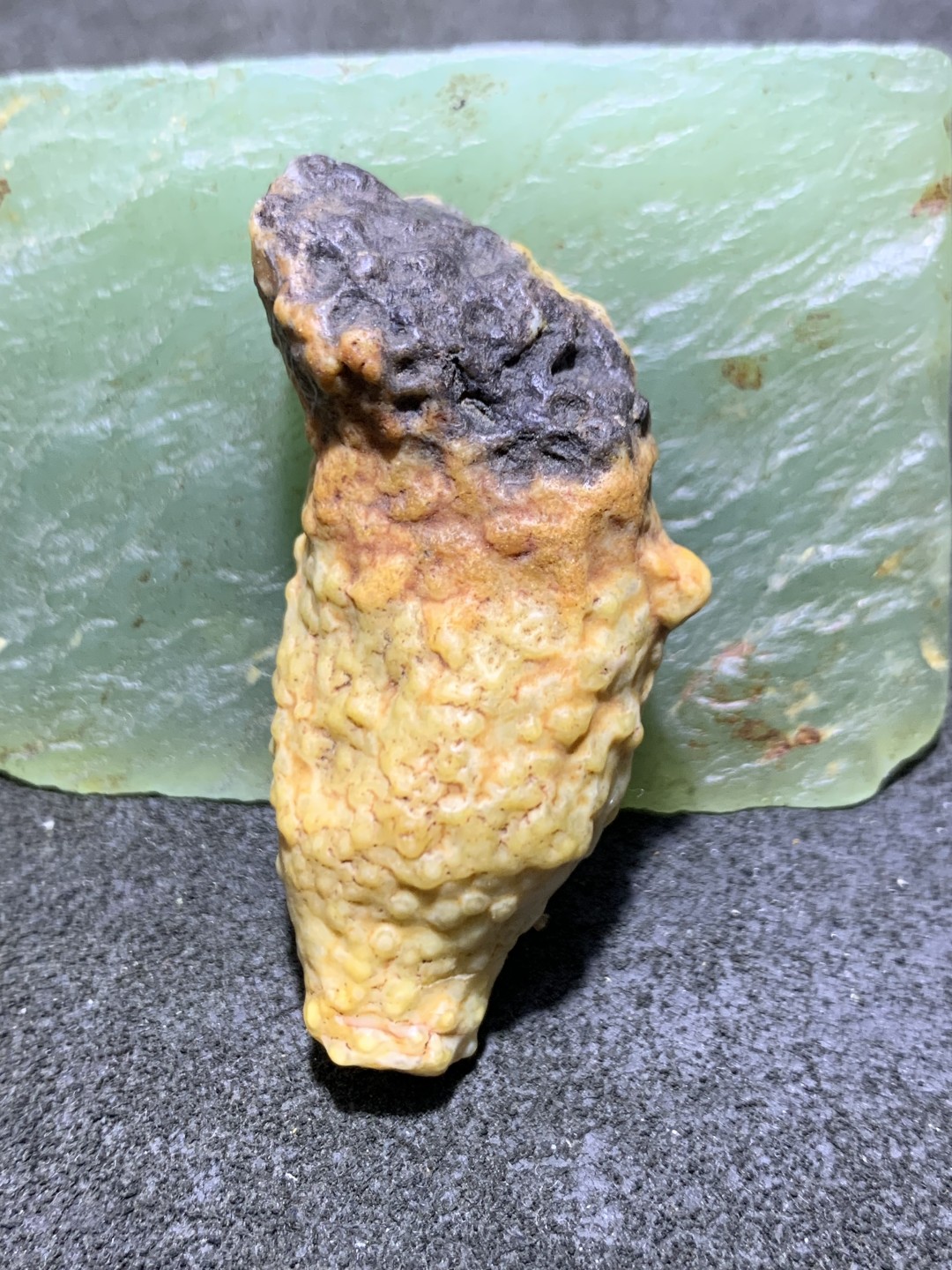 精美阿拉善高玉化地表鱼籽纹筋脉石原石一颗，