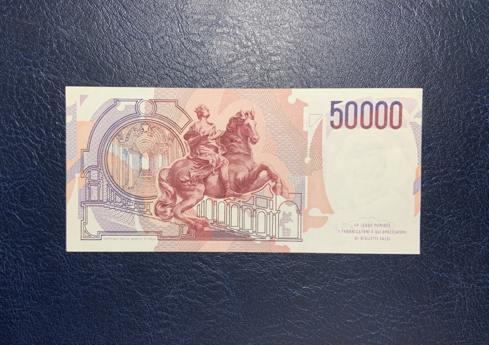 收藏联盟Quantum Auction 第212期拍卖  意大利1984年50000里拉 品相AU 杰出的巴洛克艺术家贝尼尼