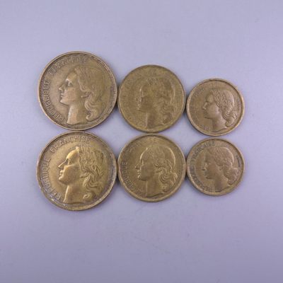 天业钱币散币拍卖第2次专场 - 法国2组6枚