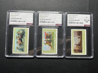 洪涛臻品批发群  精选邮票限时拍卖第九十五期 - T10女民兵 ASG85分oG 版撕绝中绝送评，105最严格一次性出分，一手货源壳子完好无划痕，高配版85分，藏家首选，喜欢不要错过