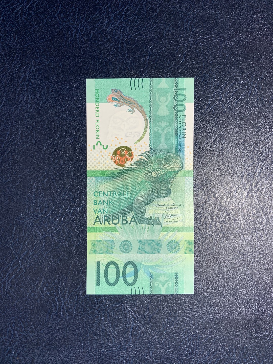 收藏联盟Quantum Auction 第212期拍卖  阿鲁巴岛2019年100弗洛林 品相全新UNC 首发A冠