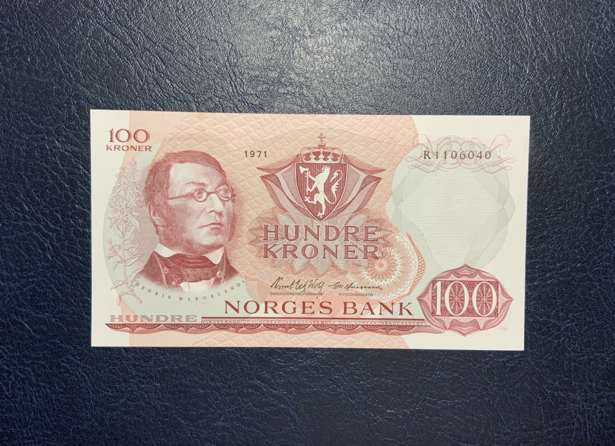 收藏联盟Quantum Auction 第212期拍卖  挪威1971年100克朗 品相UNC- 早期年份