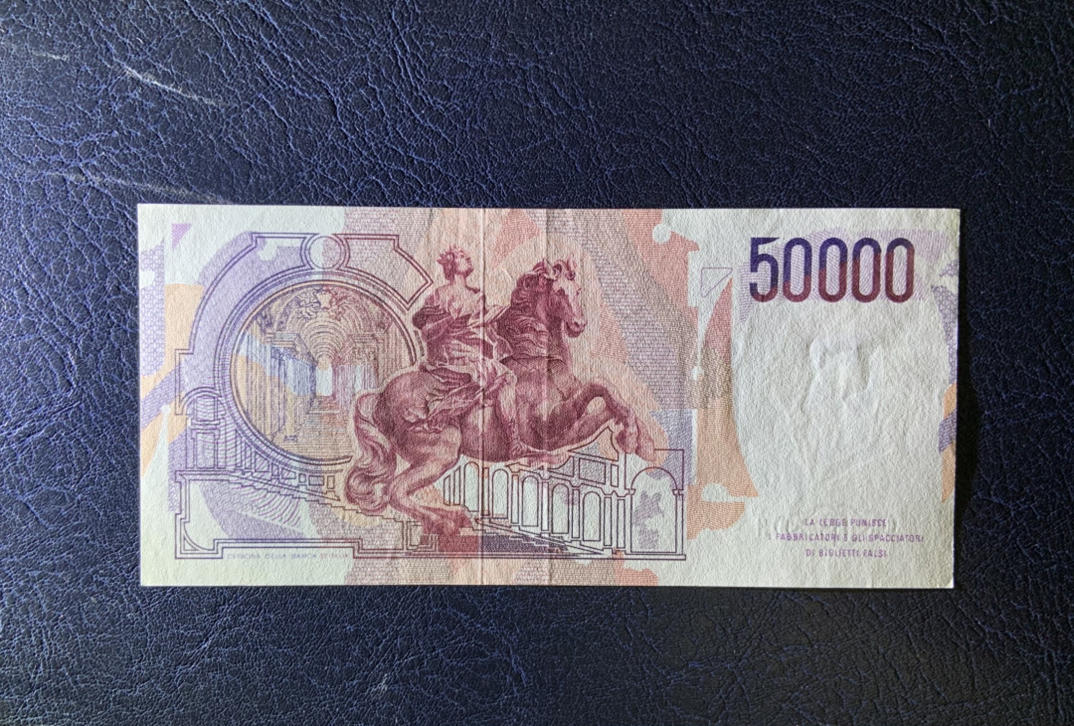 收藏联盟Quantum Auction 第212期拍卖  意大利1984年50000里拉 品相AU 杰出的巴洛克艺术家贝尼尼
