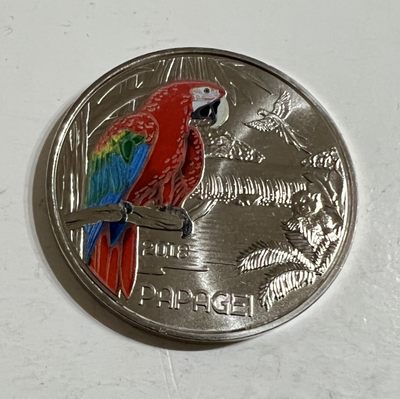 S&S Numismatic世界钱币-拍卖第46期 - 奥地利2018年 鹦鹉 3欧元夜光纪念币