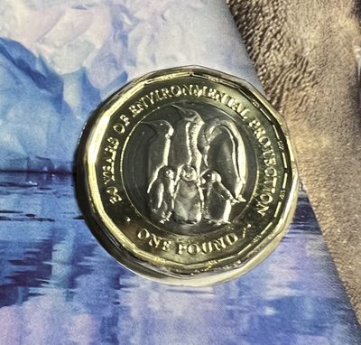 S&S Numismatic世界钱币-拍卖第47期 - 英属南极洲领地 2021年 南极条约签署30周年 帝企鹅 1英镑双色纪念币