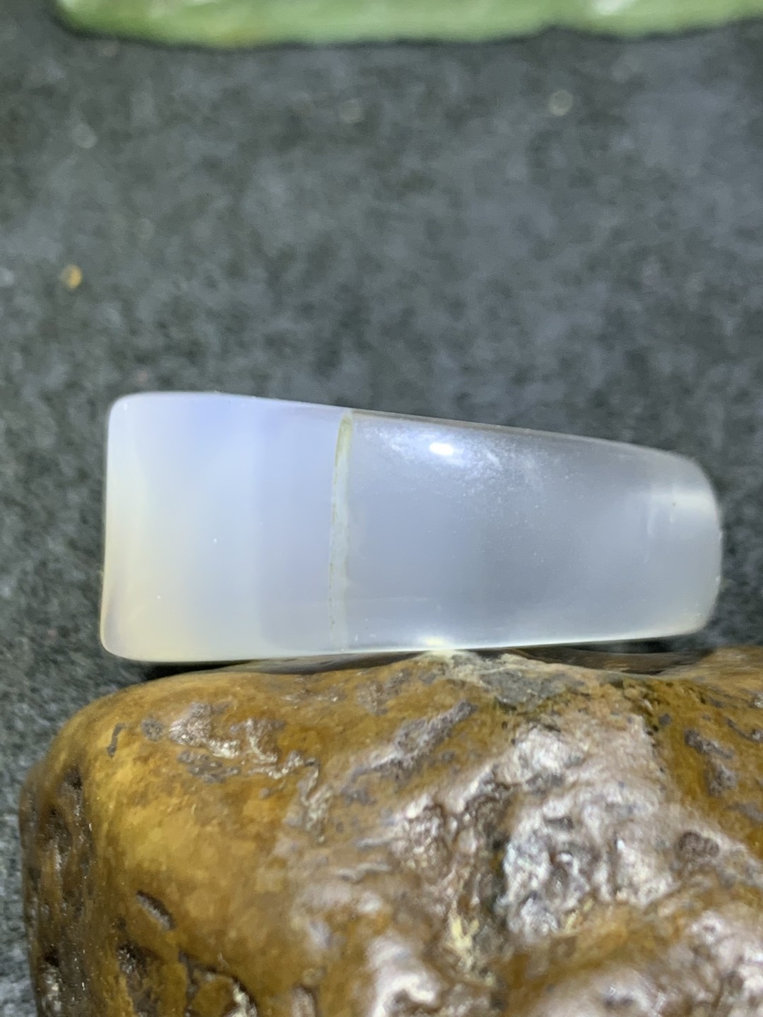 精美高玉化冰透海洋玉髓戒指一个