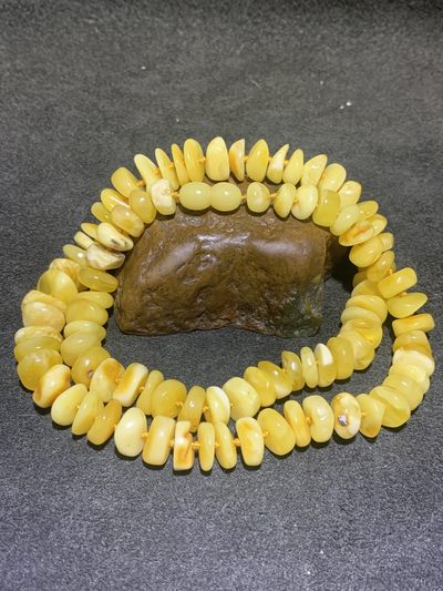 天然蜜蜡随形塔链一条， - 天然蜜蜡随形塔链一条，
