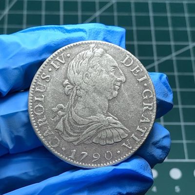 🎩GH外国硬币拍卖 - 西班牙卡三双柱银币