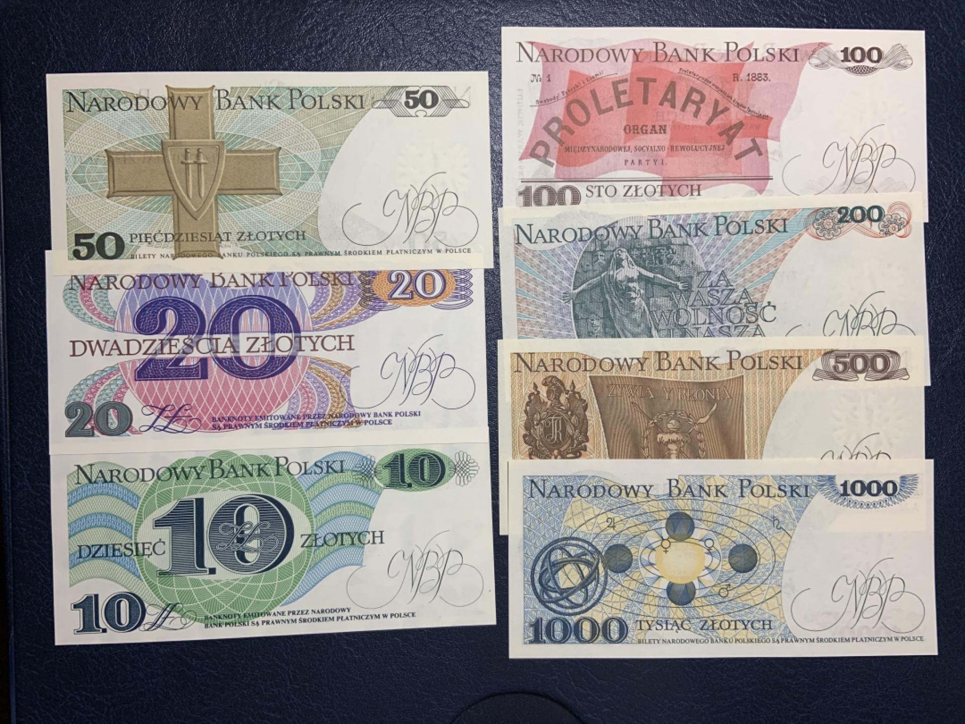 收藏联盟Quantum Auction 第213期拍卖  波兰1982年10-1000兹罗提 品相全新UNC