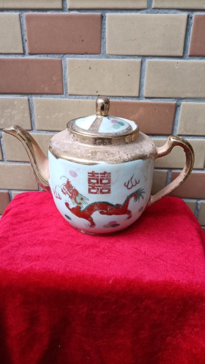 旧藏民国粉彩鎏金茶壶 - 旧藏民国粉彩鎏金茶壶