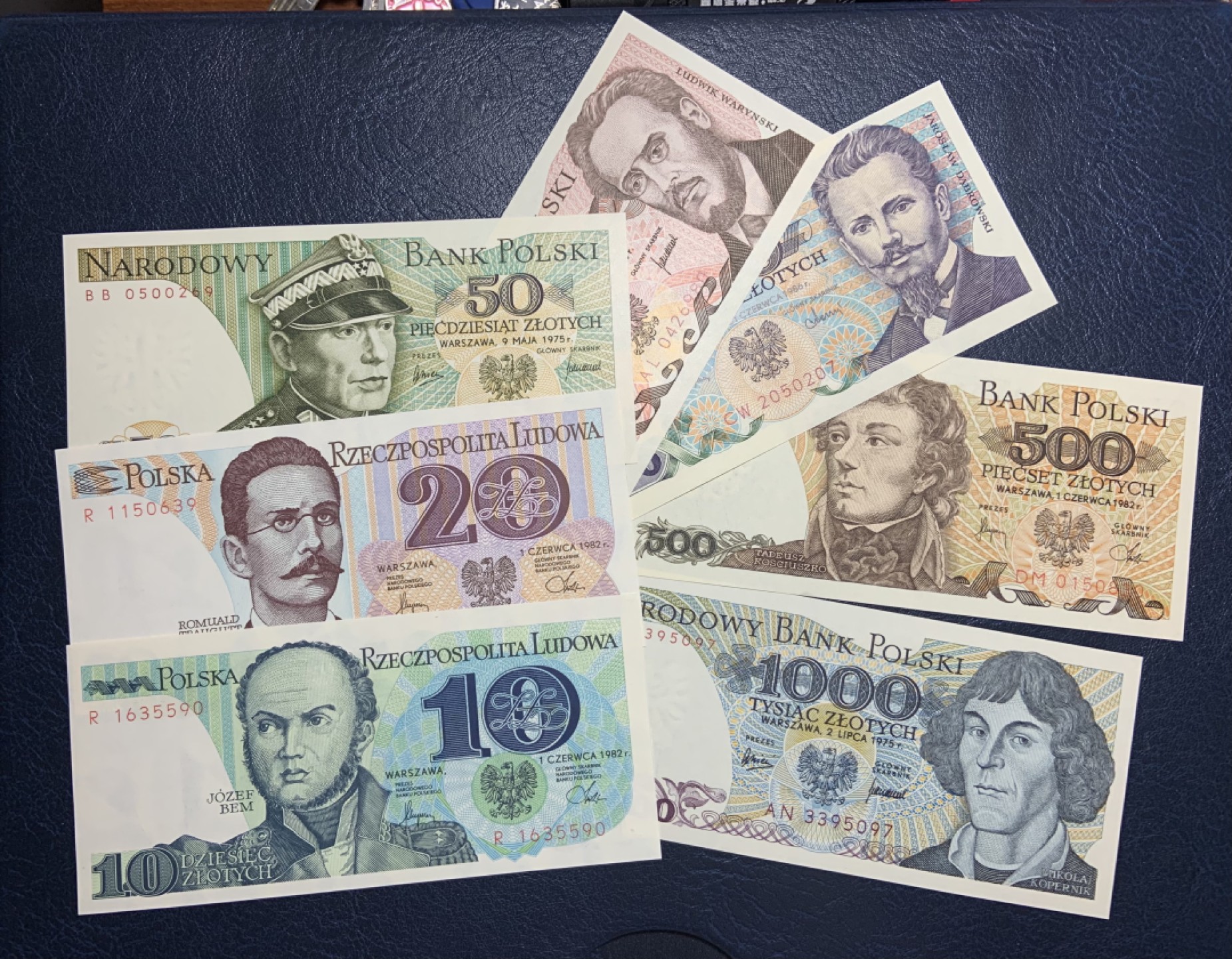 收藏联盟Quantum Auction 第213期拍卖  波兰1982年10-1000兹罗提 品相全新UNC