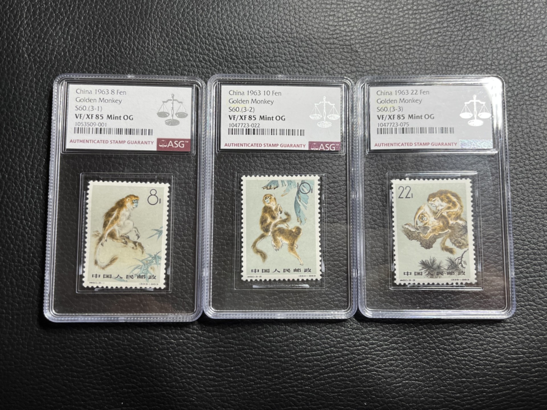 洪涛臻品批发群  精选邮票限时拍卖第九十九期 特60金丝猴★新全★ ASG85同分一套OG，人气套票，白胶润泽，爱不释手，最严格时期出分，喜欢不要错过。ASG评级处于初级阶段，未来市场潜力巨大，注意提前囤精品货