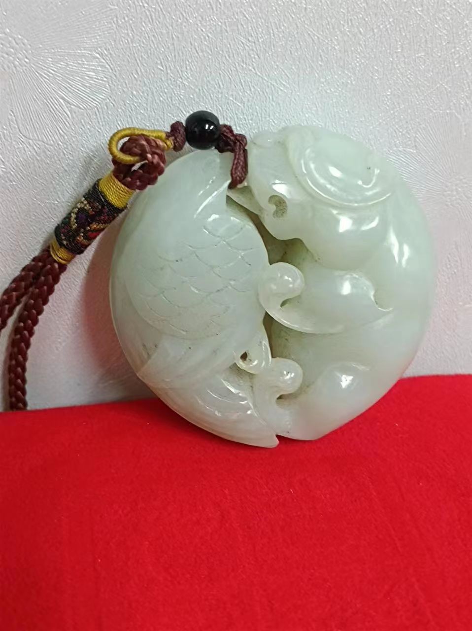 晚清新疆老和田玉年年有余玩件把件挂件