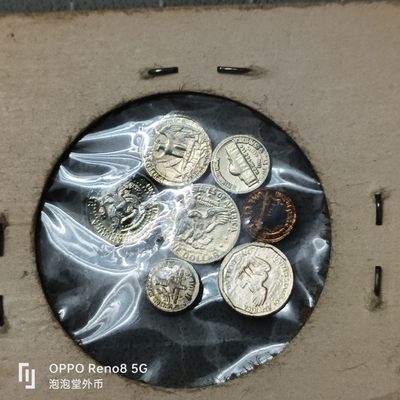 泡泡堂微拍第四十二幕硬币捡漏专场👿👿，零佣金，零押金，累计满二十元包邮 - 超经典造币厂迷你小美元一套