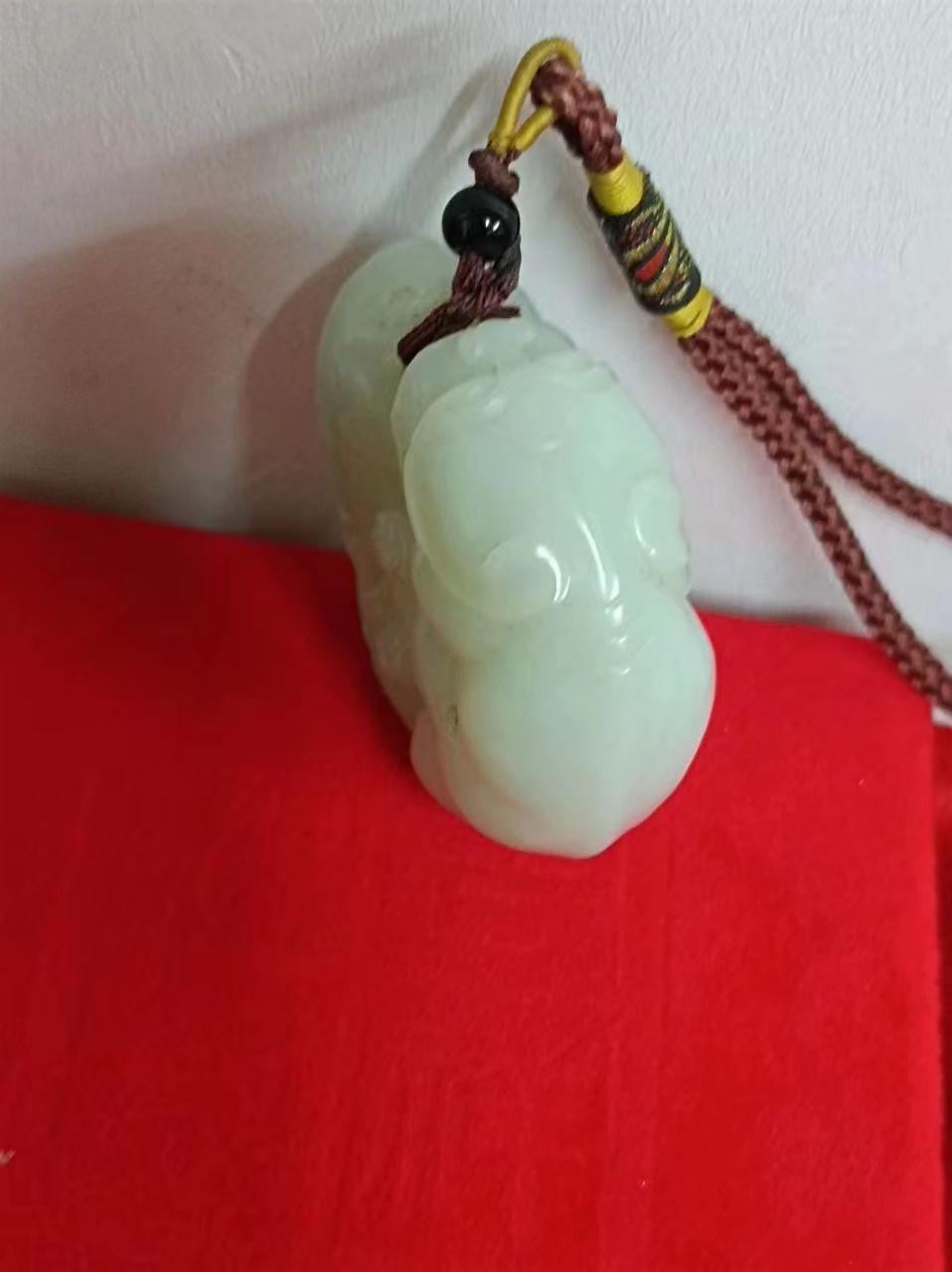 晚清新疆老和田玉年年有余玩件把件挂件