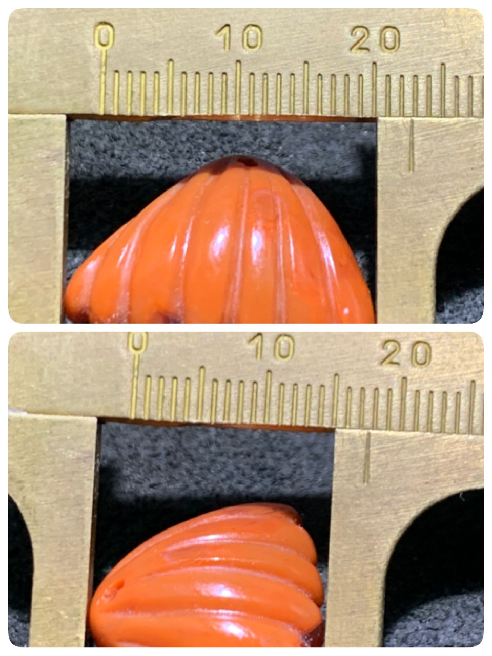 川料南红玛瑙火焰纹雕刻贝壳一个