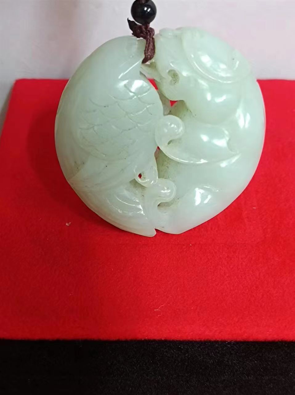 晚清新疆老和田玉年年有余玩件把件挂件