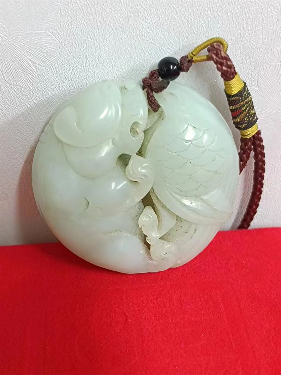 晚清新疆老和田玉年年有余玩件把件挂件