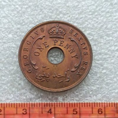 【淘币小摊】第四十四拍 散币场 本周七连拍 满百包邮 - 英属西非1952年1便士铜币全铜光包浆好品