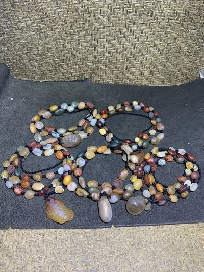 精美天然阿拉善彩珠玛瑙项链一条， - 精美天然阿拉善彩珠玛瑙项链一条，