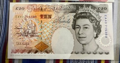 英国纸币 E序初版10英镑纸币 全新UNC - 英国纸币 E序初版10英镑纸币 全新UNC