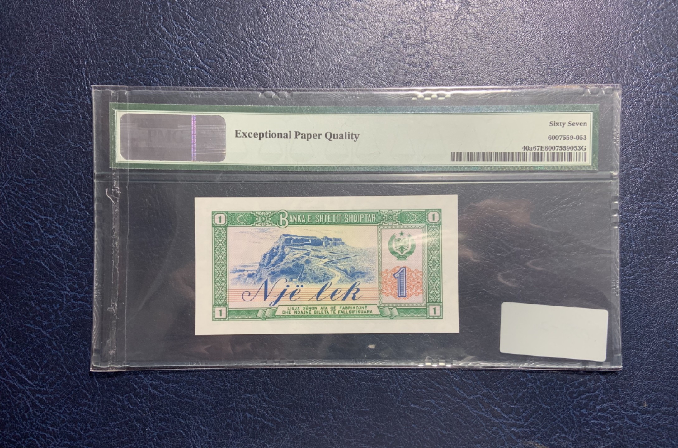 收藏联盟Quantum Auction 第213期拍卖  阿尔巴尼亚1976年3列克 PMG67 中国代印 与二版大珍黑十元异曲同工