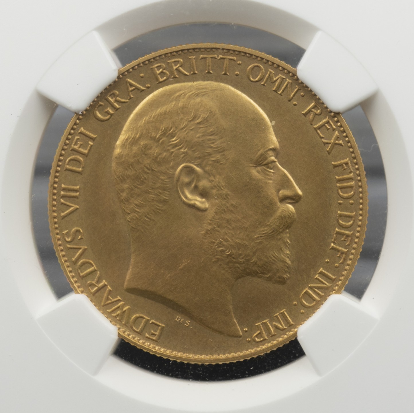 万国钱币拍卖第002期（全场免佣金） 1902 英国爱德华七世精制2索维林金币 917金 重15.98克 今年5月HA同分成交3360美金