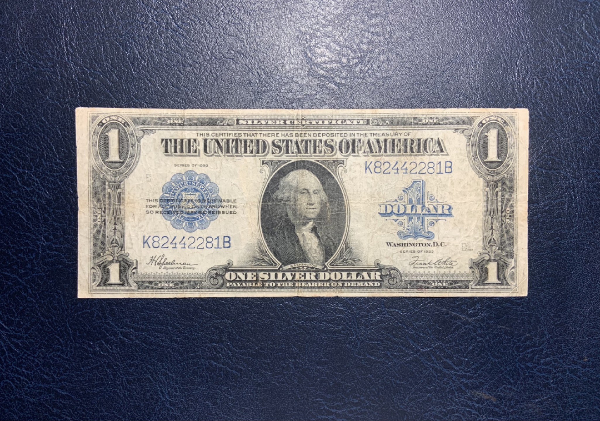 收藏联盟Quantum Auction 第213期拍卖  美国1923年1美元银币券 品相如图 大票幅