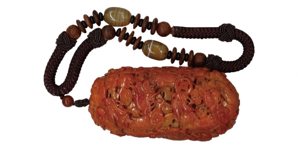 聚宝轩2022秋拍 红翡手把件·九龙戏珠