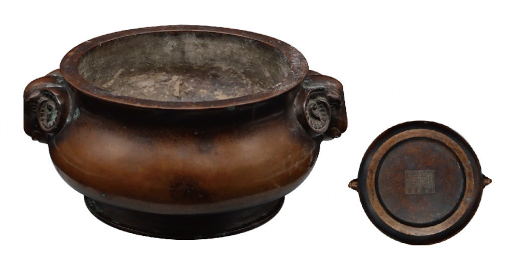 聚宝轩2022秋拍 双耳羊头宣德炉