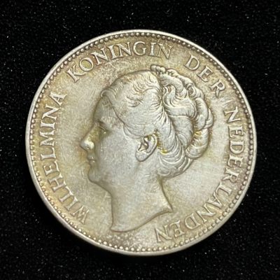 外国硬币0元起拍（37） - 1929荷兰威廉明娜1盾 银币