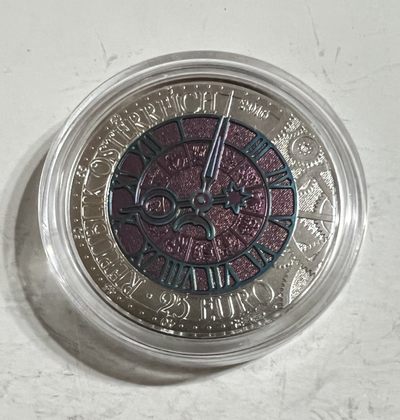 S&S Numismatic世界钱币-拍卖 第52期 - 奥地利2016年 时间 25欧元银+铌双色纪念币-盒证齐全   克劳斯获奖币-最佳双金属币