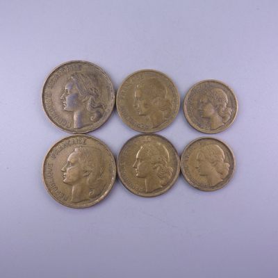 天业钱币散币拍卖第5次专场 全场5元起拍 - 法国2组6枚