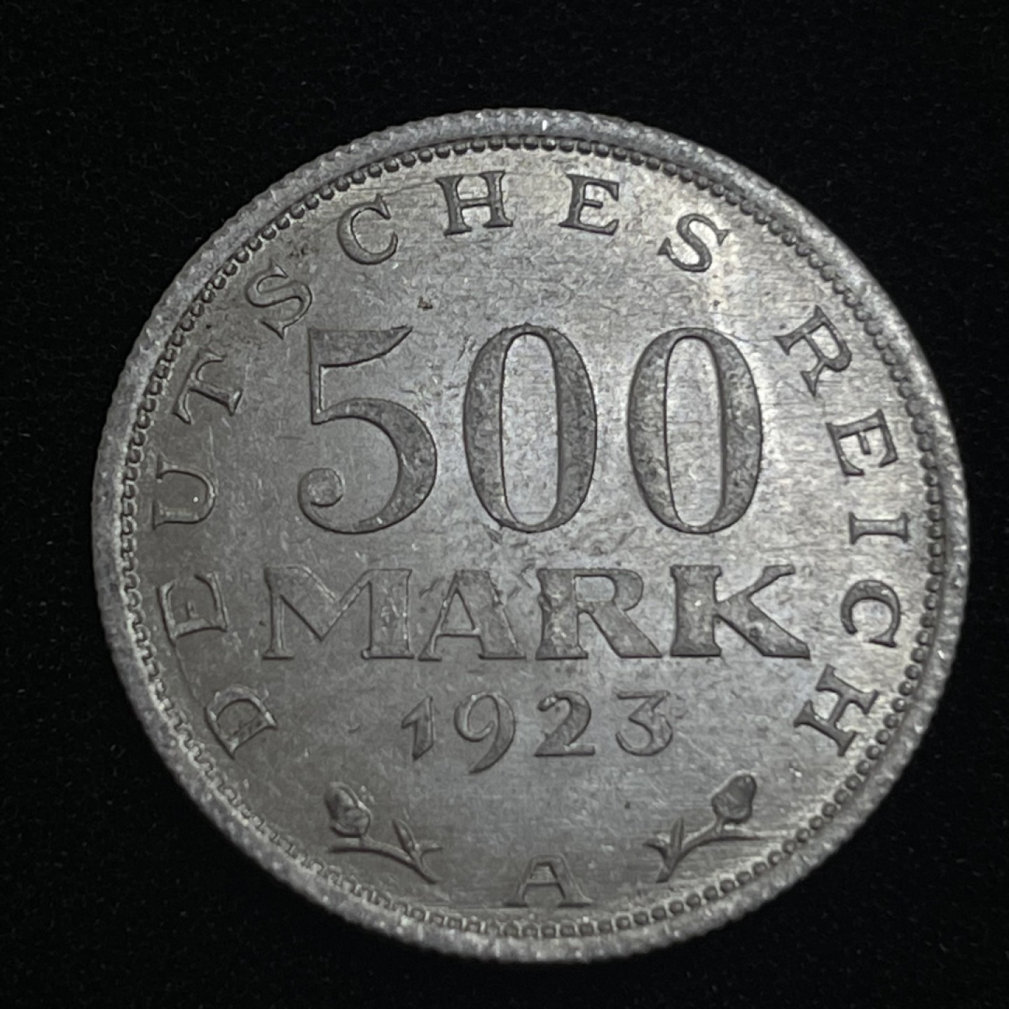 外国硬币0元起拍（38） 1923德国500马克铝币