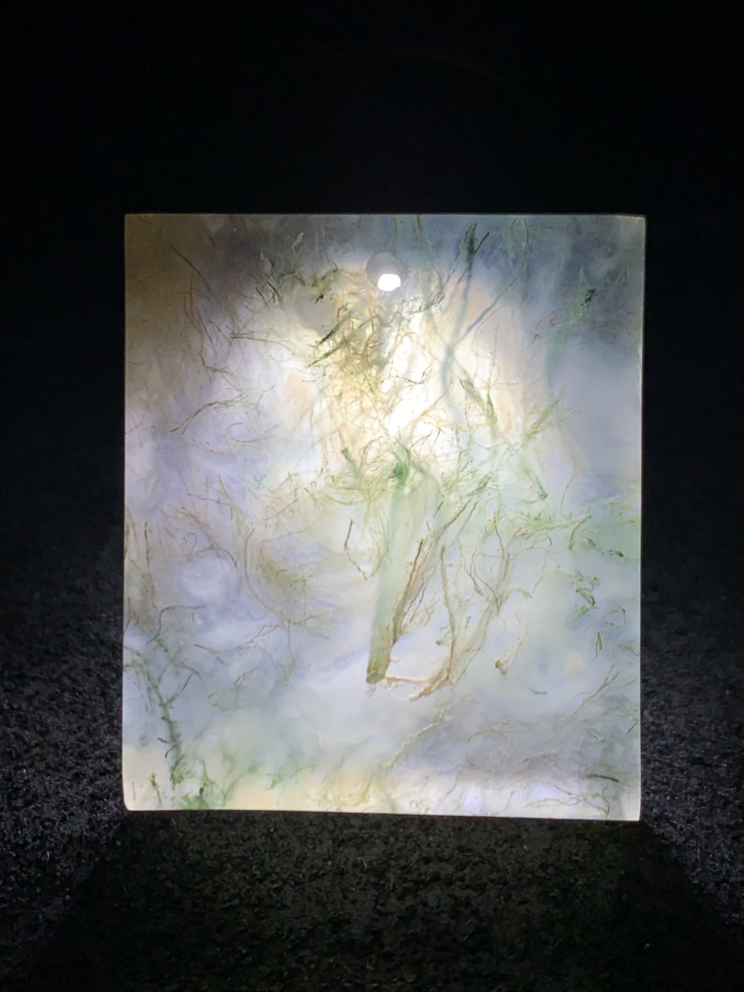天然冰透高玉化水草玛瑙牌子一块，