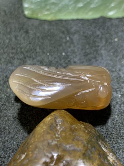 精美高玉化巴西玛瑙雕刻蝉(一鸣惊人)一个 精美高玉化巴西玛瑙雕刻蝉(一鸣惊人)一个