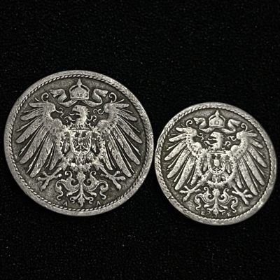 外国硬币0元起拍（38） - 1893德意志帝国5，10芬尼