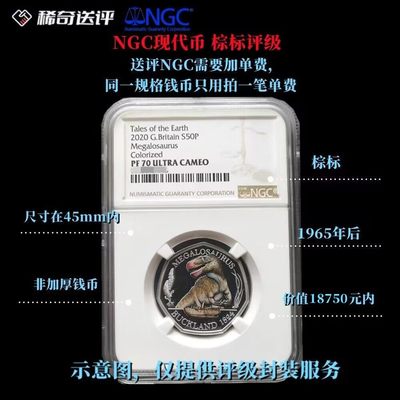 【稀奇送评】【NGC评级】【棕标】 现代币单枚评级费 标准尺寸 45mm内 【2个起送】 - 【稀奇送评】【NGC评级】【棕标】 现代币单枚评级费 标准尺寸 45mm内 【2个起送】