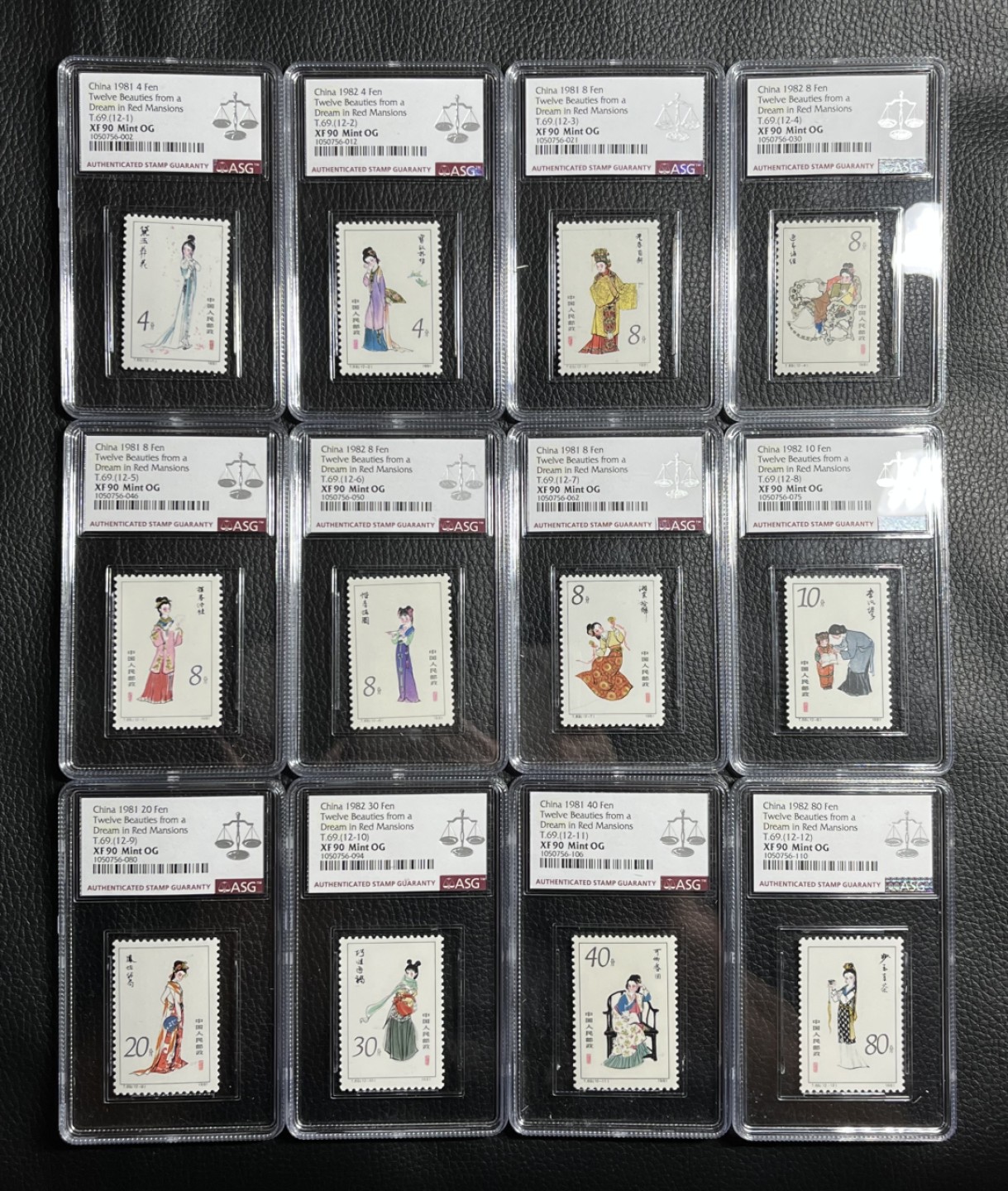 洪涛臻品批发群  精选邮票限时拍卖第一百零三期 T69红楼梦新全 ASG90同分OG  经典热门四大名著系列，评级回来10套都没凑出一套95分，90同分就非常难得，一手出分，收藏邮票绕不开的一套经典邮票，喜欢的老板抓紧趁便宜入手