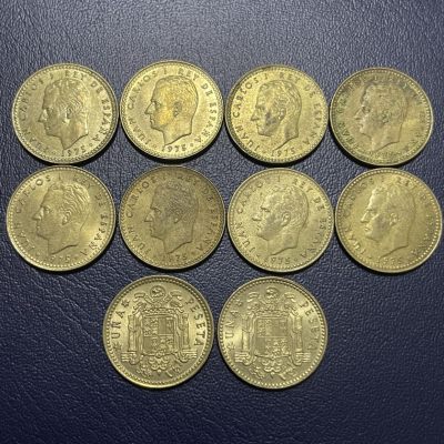 外国硬币0元起拍（39） - 西班牙卡洛斯1比赛塔10枚