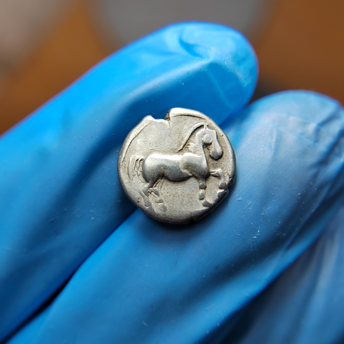 王之爱好～外国古币 古希腊骏马头盔半德银币